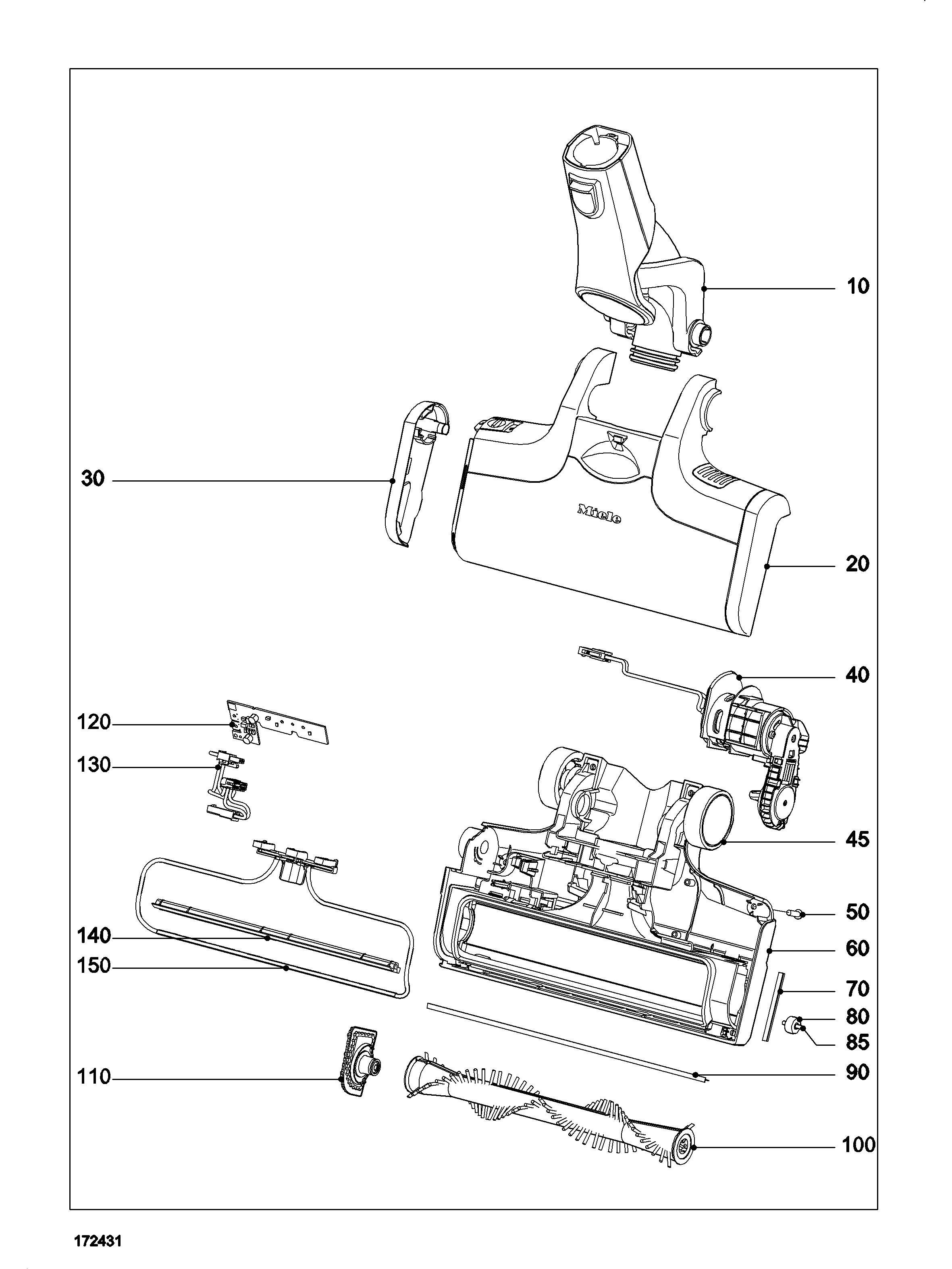 パーマンページ Miele / HX1 / Linkage Assy for SEB 435 | Arbor Vacuum