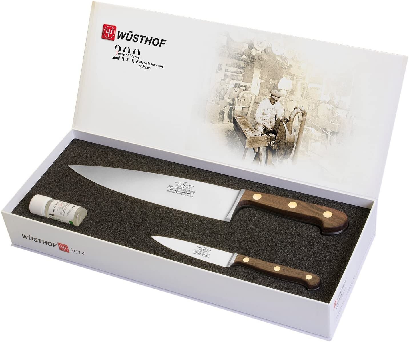 Wusthof Limited Edition 200th Anniversary 2pc Knife Set-Carbon